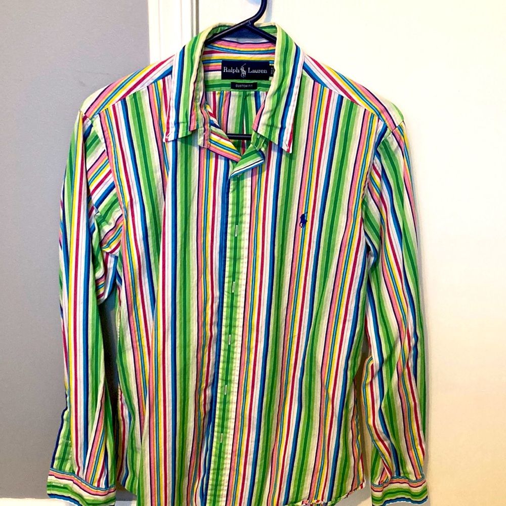 Ralph Lauren multi color striped dress shirt